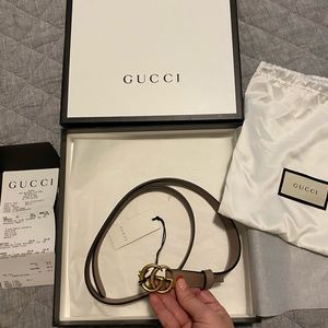 Authentic Gucci Belt Double G Thin